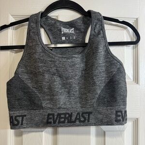 Everlast gray sports bra. T-back. EUC size 10